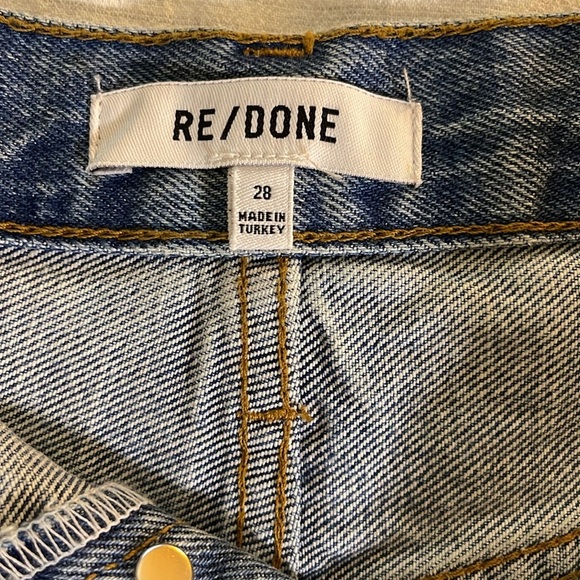 ReDone denim mini skirt - button fly - sz 28 - NWT - Picture 3 of 5